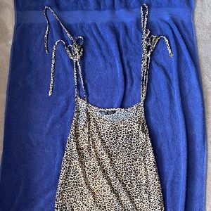 Cheetah print Hem Slip Dress